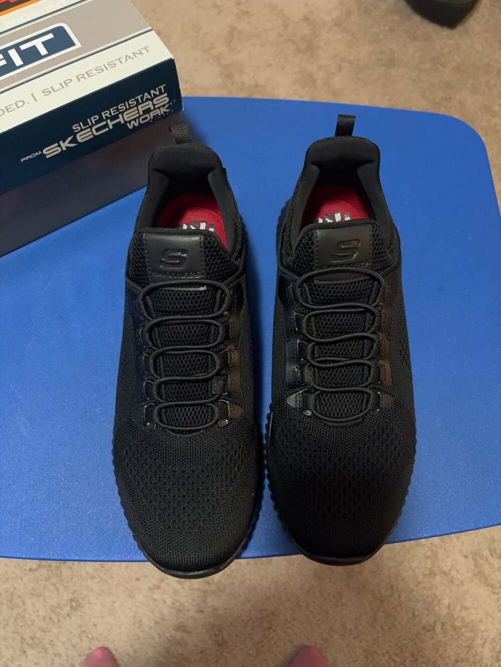 Skechers Work 77188W Slip Resistant Memory Foam Wide Fit Shoes Size 10.5